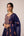 Navy blue dori embroidered anarkali set