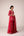 Ribbon red thread embroidered kurta sharara set
