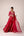 Ribbon red thread embroidered kurta sharara set