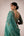Dark green thread embroidered kurta skirt set