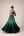 Dark green thread embroidered kurta skirt set
