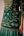 Dark green thread embroidered kurta skirt set