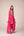 Pink thread embroidered kurta dhoti set