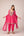 Pink thread embroidered kurta dhoti set