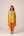 Orange yellow embroidered kaftan dhoti set