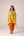 Orange yellow embroidered kaftan dhoti set