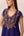 Purple wine zardozi embroidered top dhoti set