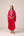 Pink red embroidered kaftan pant set