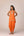 Mustard orange zardozi embroidered top dhoti set.