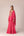 Pink green embroidered kaftan skirt set