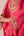 Pink green embroidered kaftan skirt set