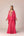Pink green embroidered kaftan skirt set