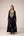 Carbon black printed and embroidered kurta pants set