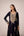 Carbon black printed and embroidered kurta pants set