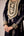 Carbon black printed and embroidered kurta pants set