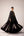 Black zardozi embroidered kaftan skirt set