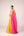 Yellow pink zardozi embroidered top skirt set.