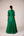 Emerald green applique embroidered kurta skirt set
