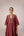 Pink wine zardozi embroidered kurta pants set