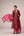 Pink wine zardozi embroidered kurta pants set