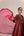 Pink wine zardozi embroidered kurta pants set