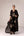 Black applique embroidered kurta trouser set