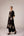 Black applique embroidered kurta trouser set