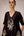 Black applique embroidered kurta trouser set