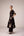 Black applique embroidered kurta trouser set