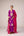 Purple pink gold applique embroidered kurta pants set