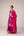 Purple pink gold applique embroidered kurta pants set