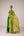 Emerald green gold patch and thread embroidered kurta pants set