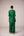 Emerald green gold patch and thread embroidered kurta pants set