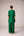 Emerald green gold patch and thread embroidered kurta pants set