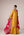 Mustard pink gold patch and thread embroidered kurta pants set.
