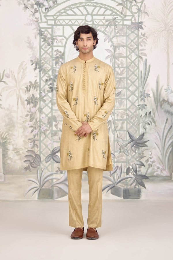 Neutral Yellow Kurta Set.