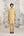 Neutral Yellow Kurta & Waistcoat Set.