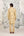 Neutral Yellow Kurta & Waistcoat Set.