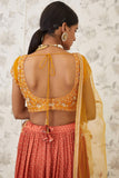 Mustard & Burnt Orange Lehenga Set.