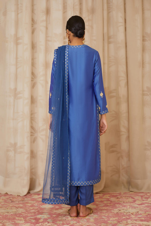 Royal Blue Kurta Set.