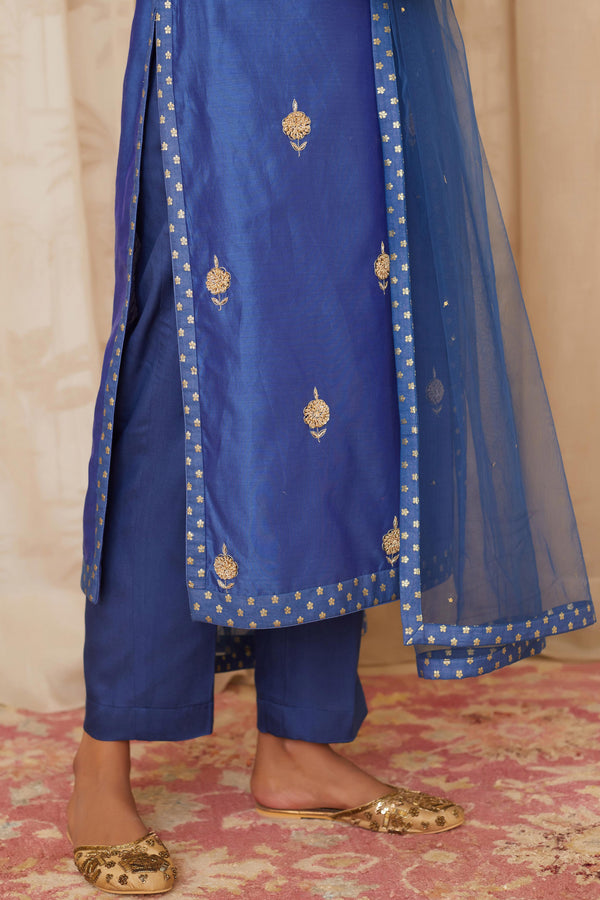 Royal Blue Kurta Set.