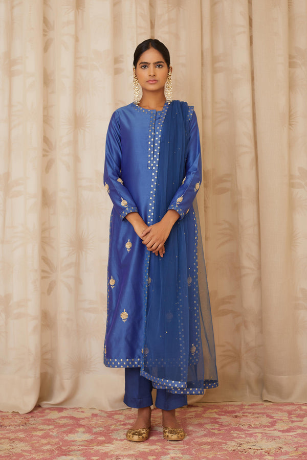 Royal Blue Kurta Set.