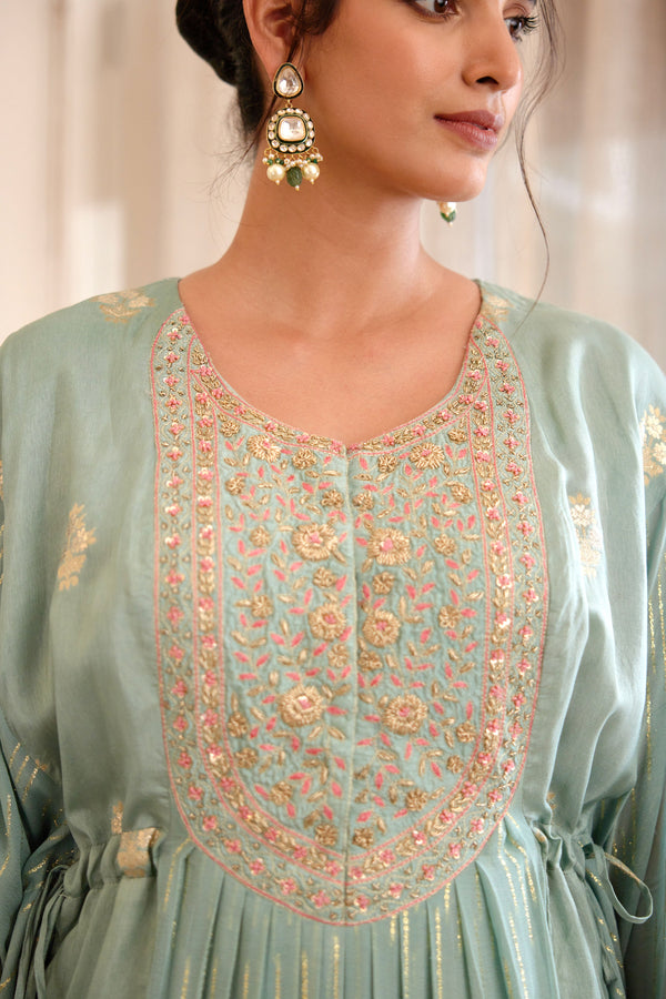 Smoke Blue Kaftan.