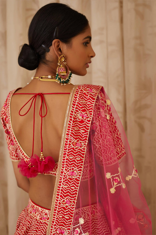 Red Lehenga Set.