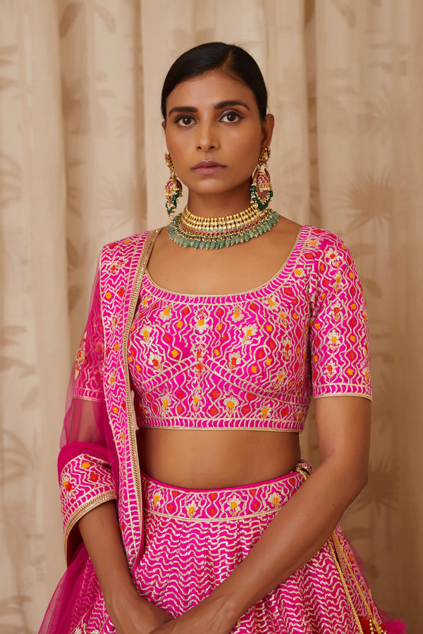 Magenta Pink Lehenga Set.