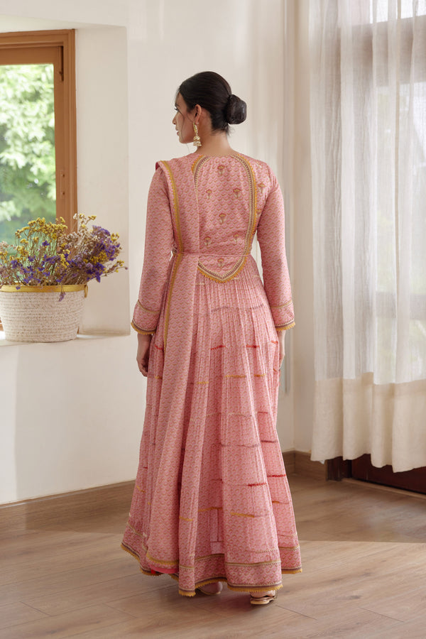 Rose Pink Anarkali Set