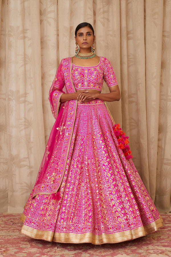 Magenta Pink Lehenga Set.