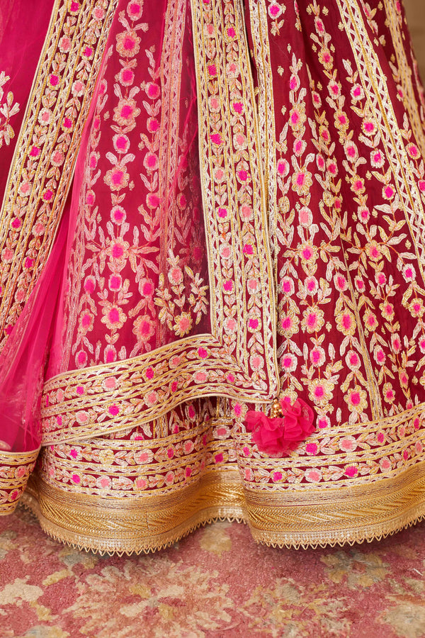 Maroon Lehenga Set.