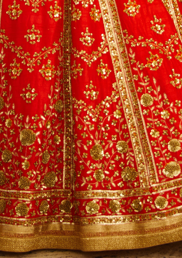 Red Lehenga Set.