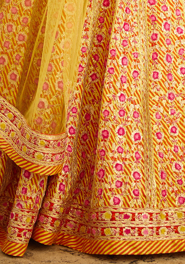 Multicolored Lehenga Set.